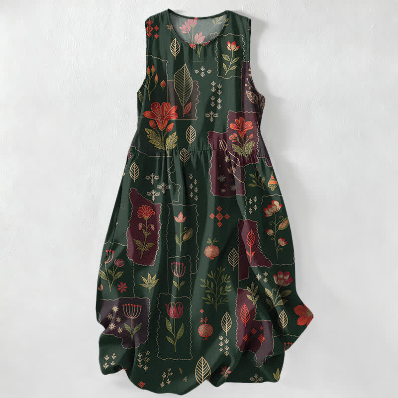 old navy green floral dress Buddha Stones Summer Casual Vintage Patchwork Leaves Pattern Wo – sg.buddhastoneshop #RESTOCKS waist detailing Breezy mini Consignment Shops Used Prom Vintage Condition:Excellent