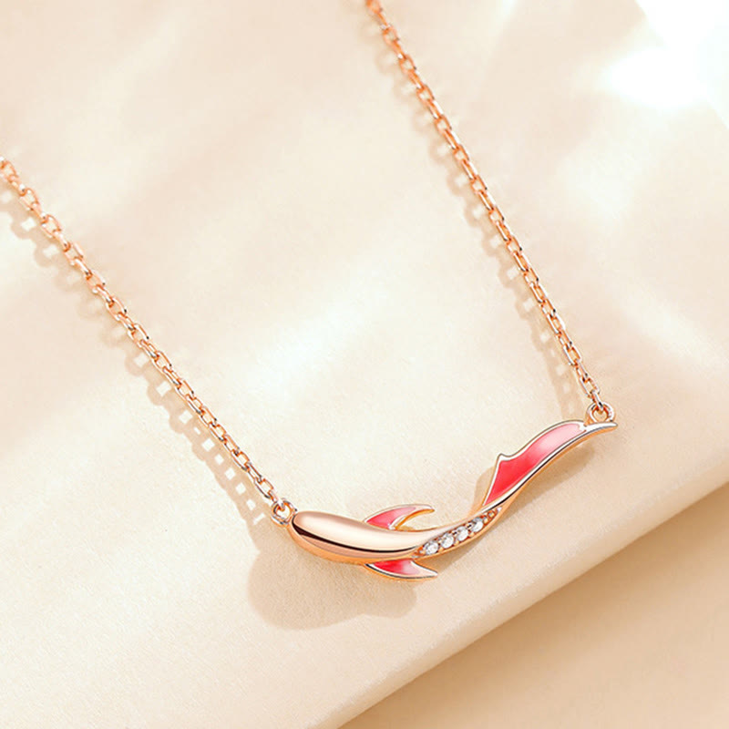 Buddha Stones 925 Sterling Silver Koi Fish Luck Zircon Prosperity Necklace Pendant - image 1