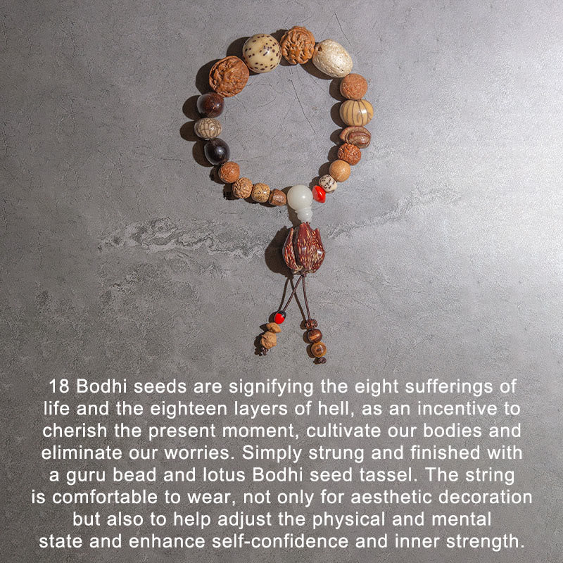 Buddha Stones 108 Mala Beads Bodhi Seed Luck Wealth Bracelet Wrist Mala - image 10