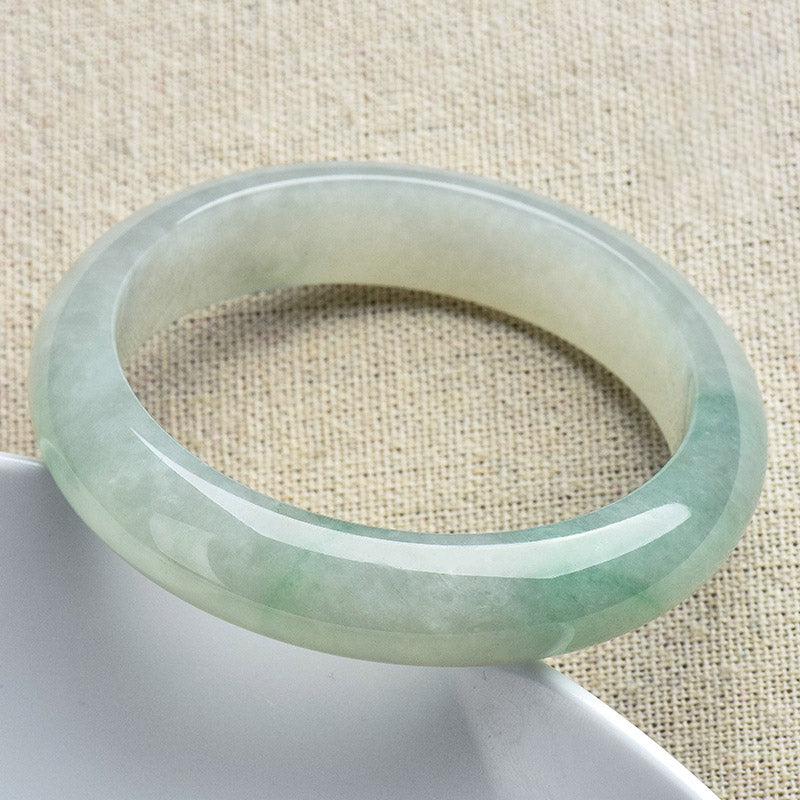 Buddha Stones Natural Jade Luck Healing Prosperity Bangle Bracelet - image 2