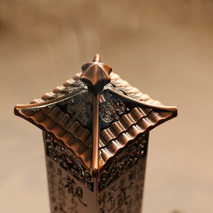 Heart Sutra Alloy Incense Holder Healing Home Decoration Incense Burner - image 13