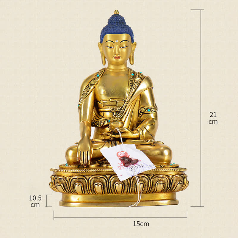 Buddha Stones Shakyamuni Compassion Copper Statue Decoration - image 13