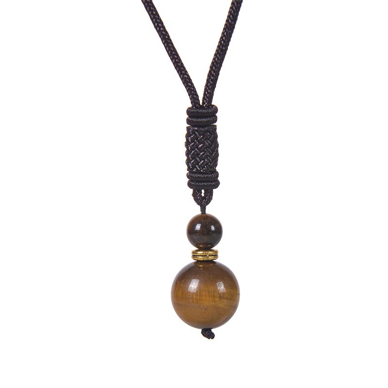 Buddha Stones Tibetan Jade Harmony Necklace - Tiger Eye - image 1