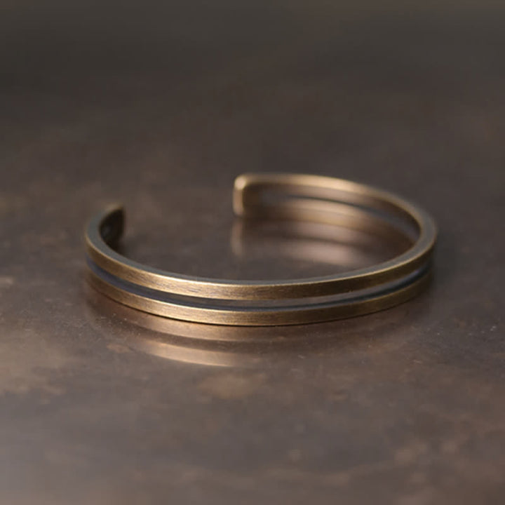 Buddha Stones Rustic Copper Luck Viking Cuff Bracelet - image 7