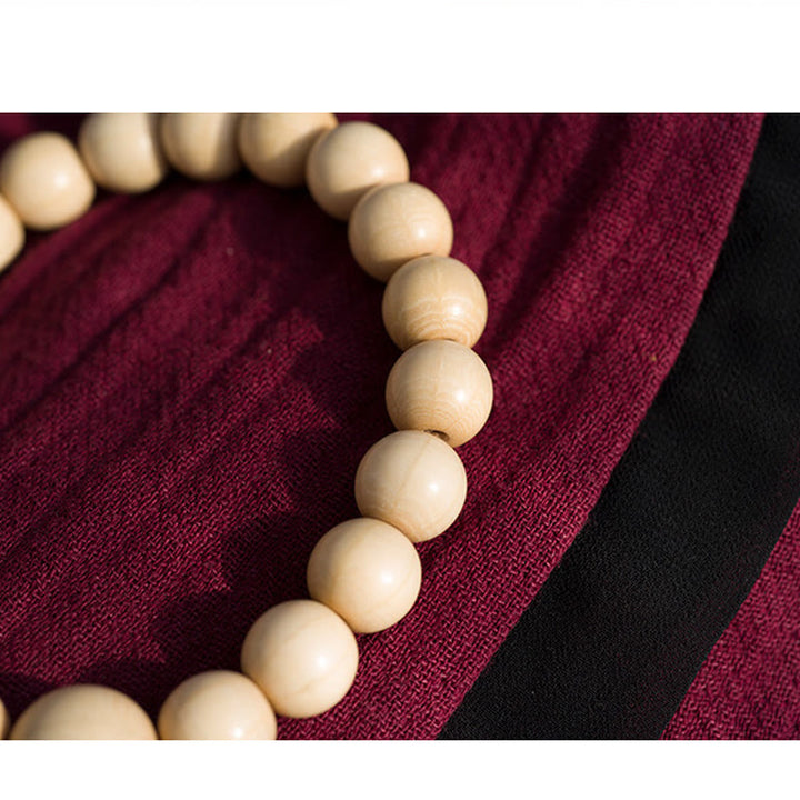 Buddha Stones Natural Abelia Biflora Wood Blessing Wrist Mala - image 10