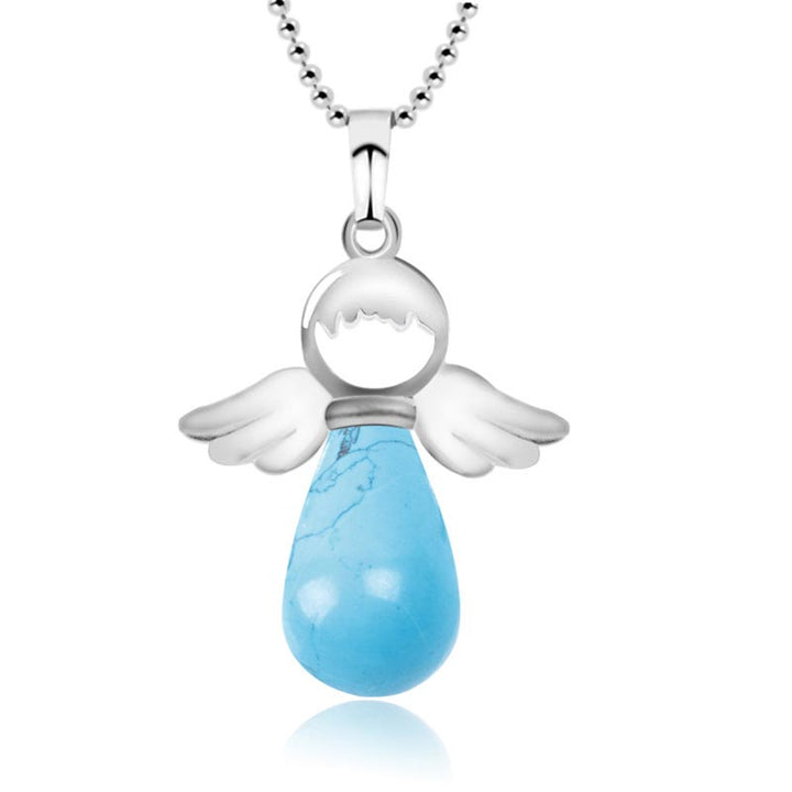 Buddha Stones Little Angel Wings Natural Crystal Luck Necklace Pendant - image 17