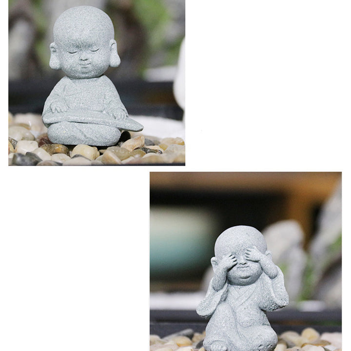 Buddha Stones Meditation Prayer Monk Buddha Statue Serenity Home Decoration - image 19