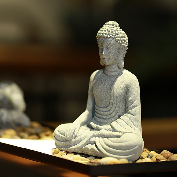 Buddha Stones Sitting Meditation Buddha Blessing Compassion Decoration - image 0