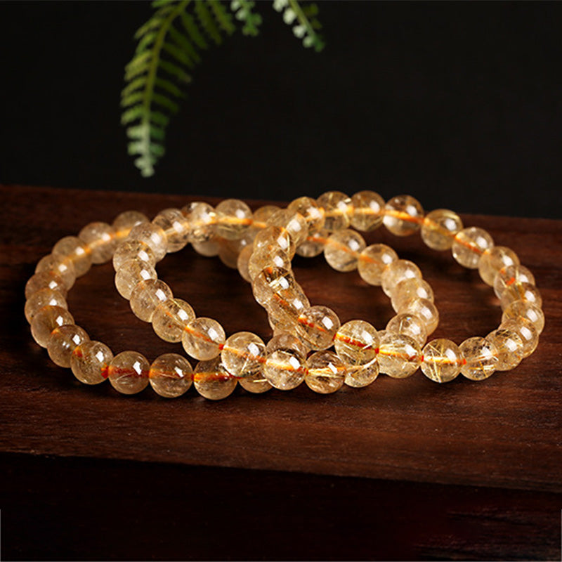 Buddha Stones Natural Citrine Blessing Protection Bracelet - image 5
