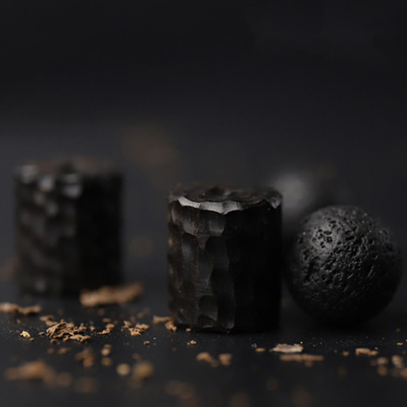 Buddha Stones Lava Rock Ebony Wood Tiger Eye Support Healing Bracelet - image 3