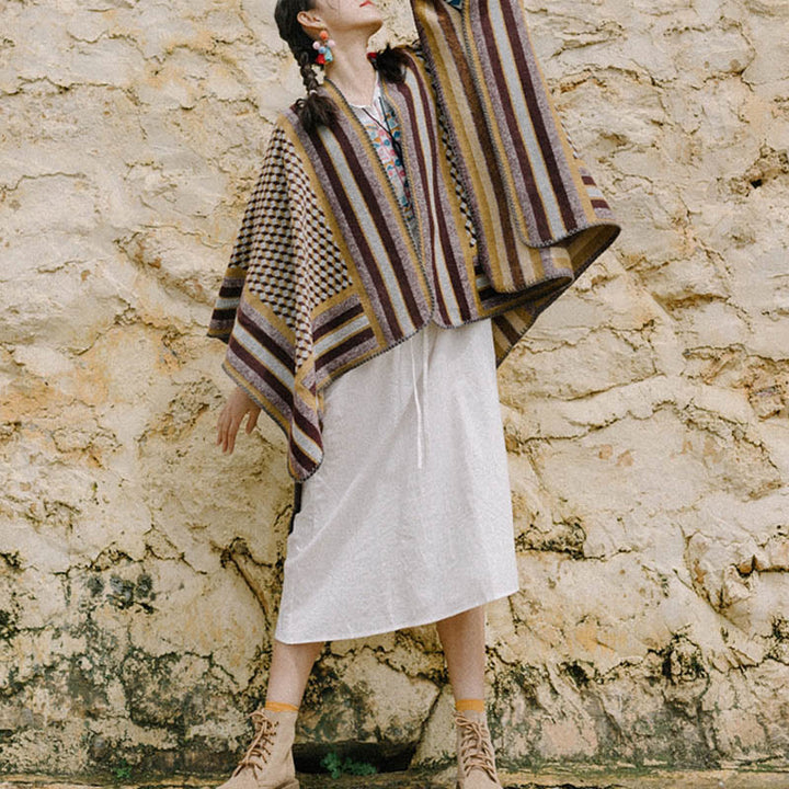 Buddha Stones Tibetan Shawl Classic Pattern Winter Cozy Warm Travel Scarf Wrap - image 3