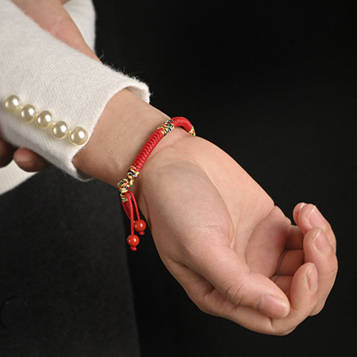 Buddha Stones Five Colors King Kong Knot String Protection Luck Bracelet - image 7