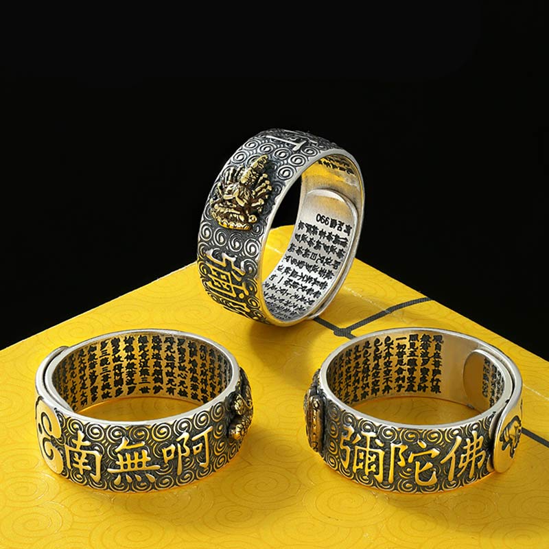Buddha Stones Chinese Zodiac Natal Buddha Wealth Luck Adjustable Ring - image 5