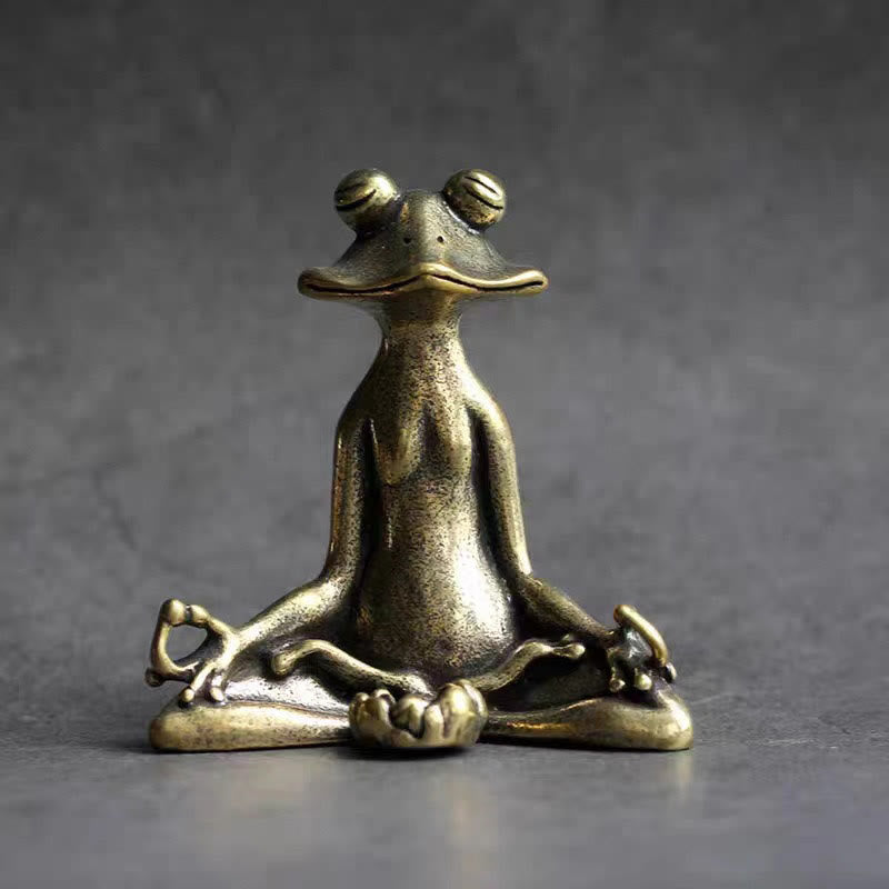Buddha Stones Mini Small Frog Turtle Koi Fish Snail Crab Copper Wealth Home Decoration - image 4