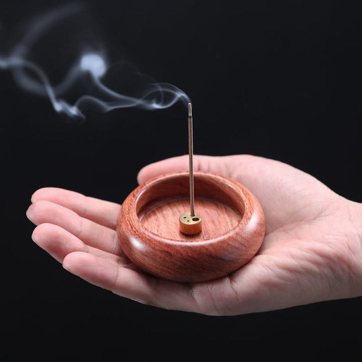 Buddha Stones Mini Ebony Wood Rosewood Meditation Healing Stick Incense Burner Decoration - image 8