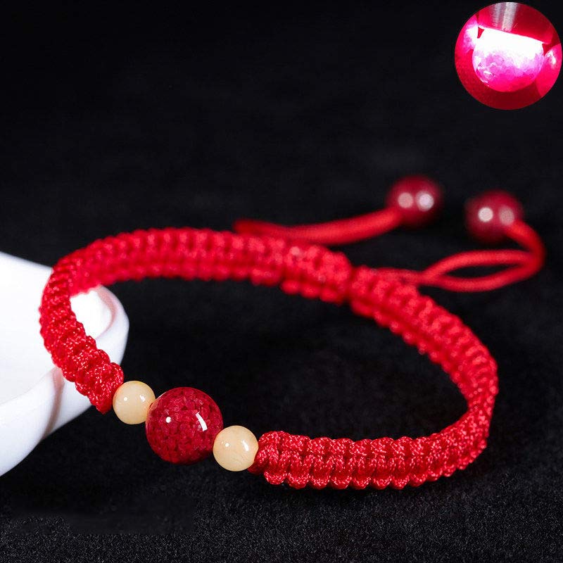 Buddha Stones Cinnabar Blessing Red String Bracelet For Kids - Red(Wrist Circumference 14cm) - 10mm - image 10