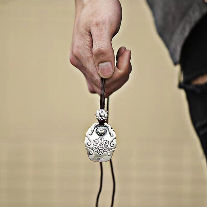 Buddha Stones Chinese Zodiac Natal Buddha Om Mani Padme Hum Lotus Compassion Necklace Pendant - image 17