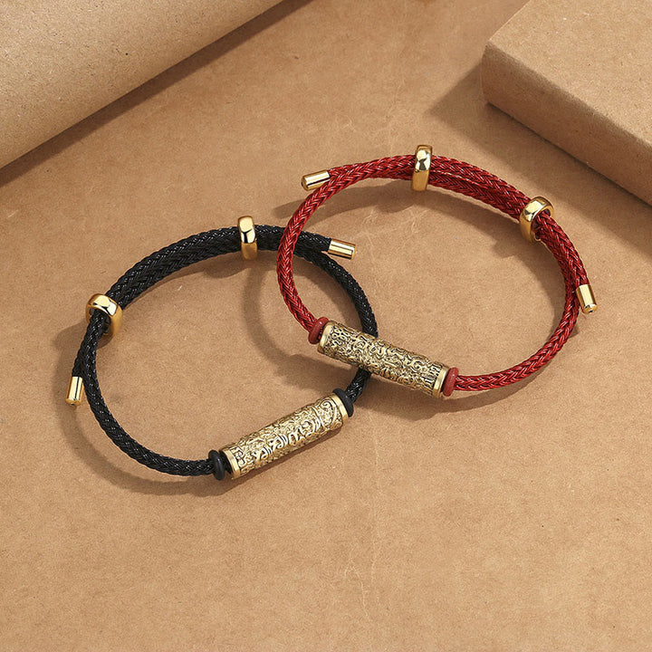 Buddha Stones Tibet Handmade Tai Sui Rope Protection Strength Braided Bracelet - image 0