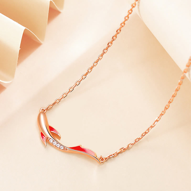 Buddha Stones 925 Sterling Silver Koi Fish Luck Zircon Prosperity Necklace Pendant - image 2