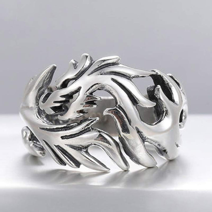 Buddha Stones Dragon Pattern Protection Strength Adjustable Ring - image 12