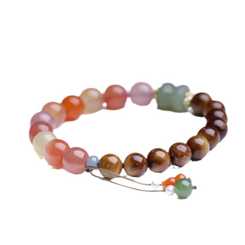 Buddha Stones Kuka Seed Yanyuan Agate Hetian Jade Wealth Protection Bracelet - image 6