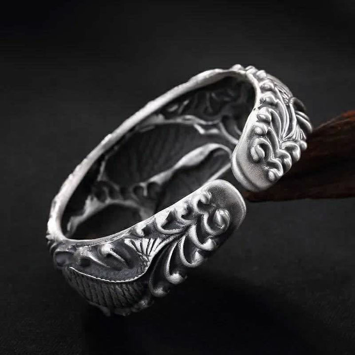 Buddha Stones Buddha Stones Koi Fish Lotus Luck Wealth Bracelet Bangle - image 3