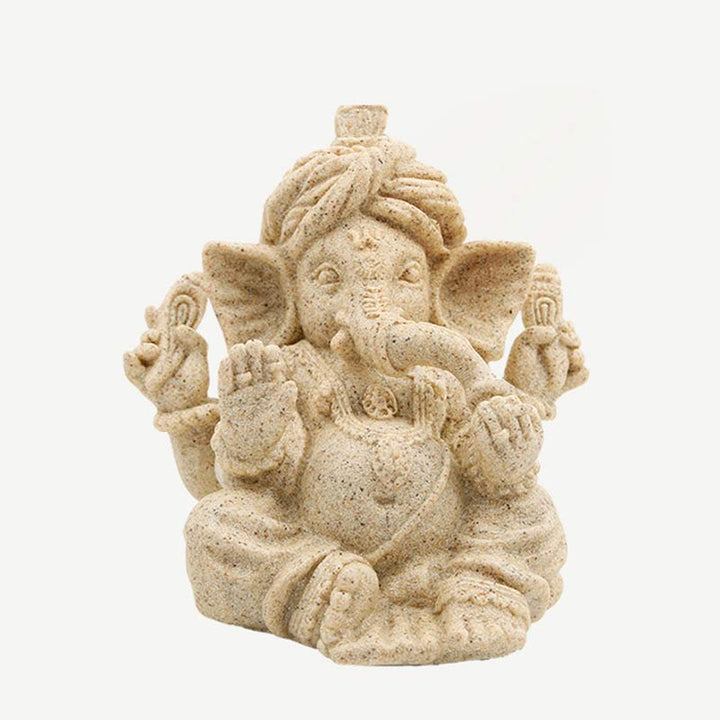 Buddha Stones Ganesh Ganpati Elephant Statue Blessing Protection Home Decoration - 16*14*16cm - image 0