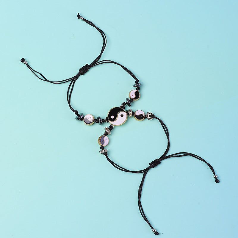 Buddha Stones 2pcs Yin Yang Hematite Couple Bracelet - image 23