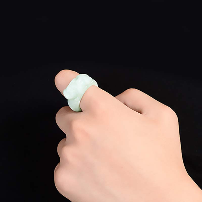 Fengshui Wealth Jade PiXiu Luck Ring - image 2