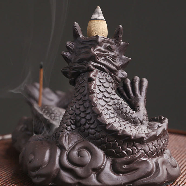 Dragon Playing Ball Flower Protection Incense Burner Decoration - image 13