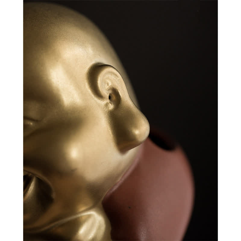 Little Buddha Laughing Buddha Ceramic Healing Incense Burner - image 12
