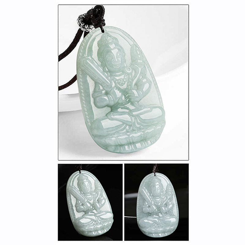 Buddha Stones Chinese Zodiac Natal Buddha Jade Wealth Prosperity Necklace Pendant - image 3