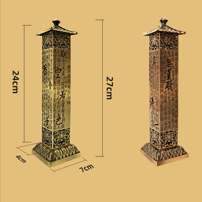 Heart Sutra Alloy Incense Holder Healing Home Decoration Incense Burner - image 16