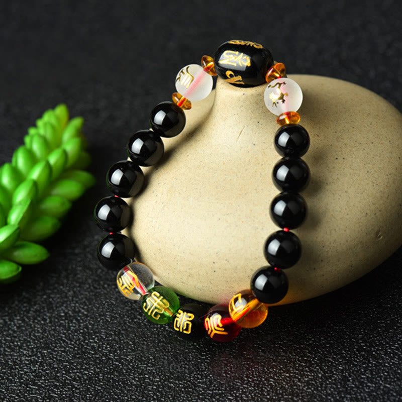 Tibetan Black Onyx Luck Bracelet - image 2
