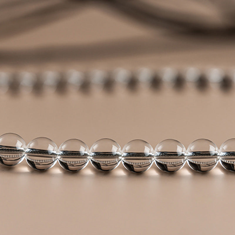 Buddha Stones 108 Beads White Crystal Jade Meditation Bracelet Mala - image 14