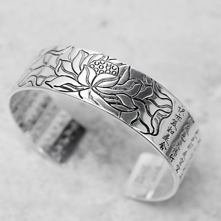 Buddha Stones Tibetan Lotus White Copper Luck Bracelet - image 2