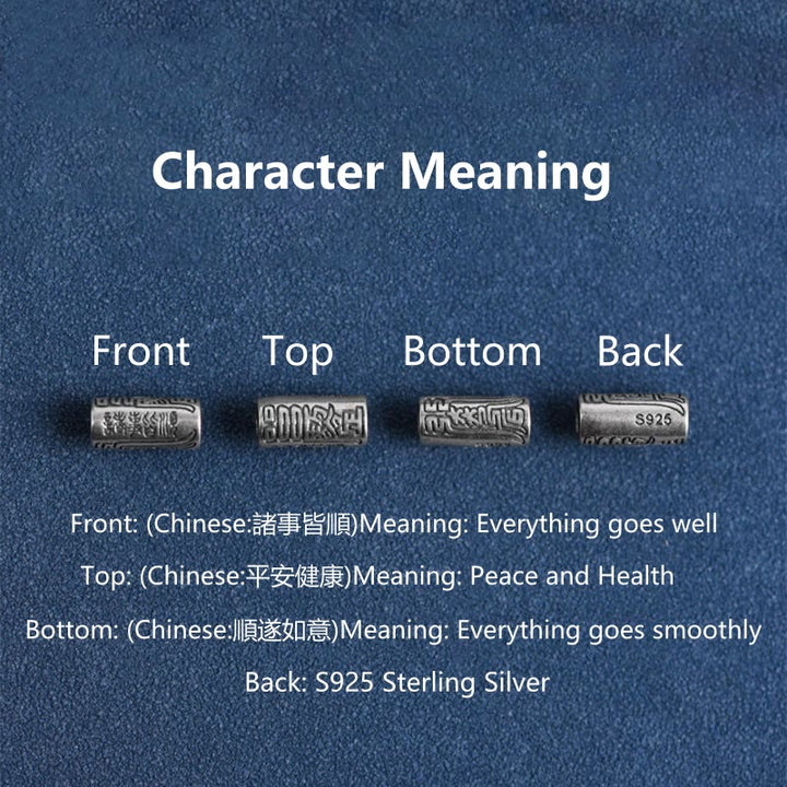 Buddha Stones Handcrafted 925 Sterling Silver Everything Goes Well Design Protection Strength Bracelet Anklet - image 28