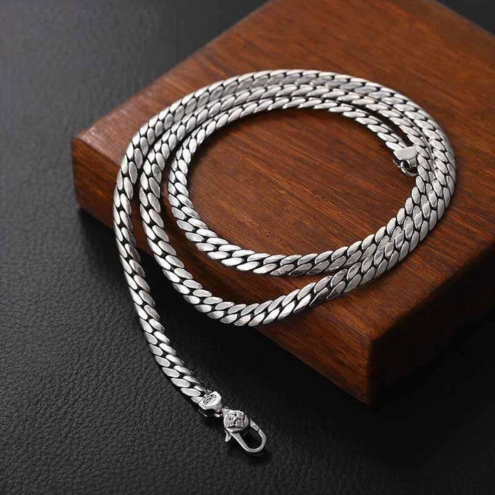 Buddha Stones Double Dorje Vajra Strength Punk Copper Chain Bracelet Necklace - Necklace Length 60cm - image 13