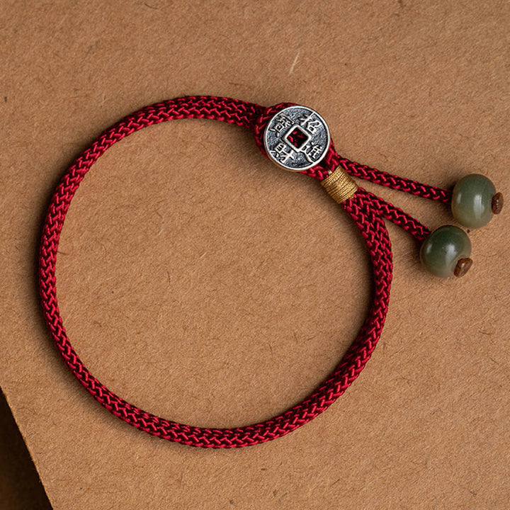 Buddha Stones 925 Sterling Silver Handmade Chinese Zodiac Natal Buddha Cyan Bodhi Seed Protection Braided Red String Bracelet - image 13