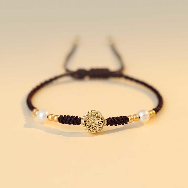 Buddha Stones Copper Coin Fortune Tree Luck Strength Braided Bracelet - Fortune Tree - Brown(Wrist Circumference 14-18cm) - image 14