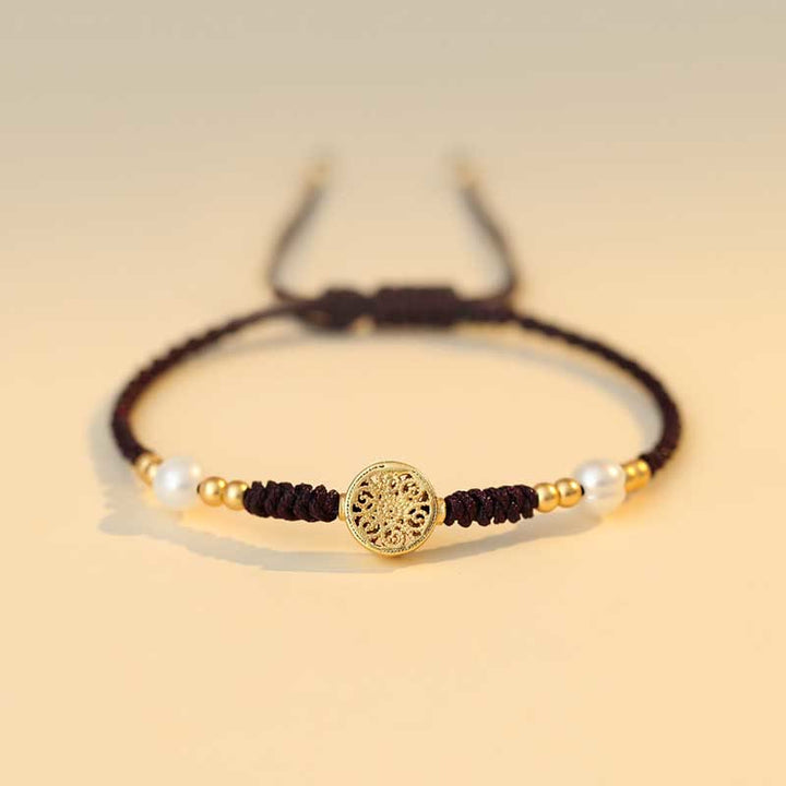 Buddha Stones Copper Coin Fortune Tree Luck Strength Braided Bracelet - Fortune Tree - Brown(Wrist Circumference 14-18cm) - image 14