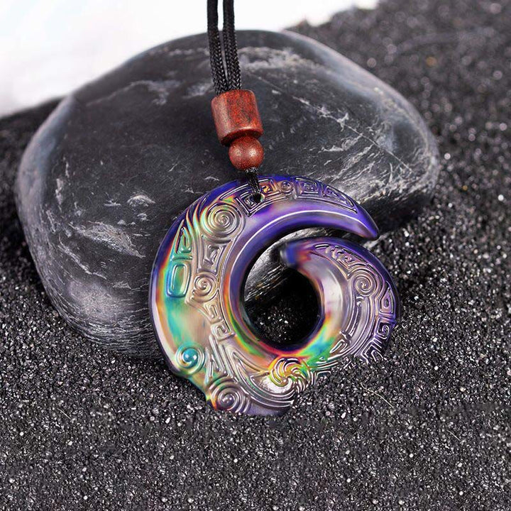 Color-Changing One's Luck Improves Design Pattern Liuli Crystal Necklace Pendant - image 9