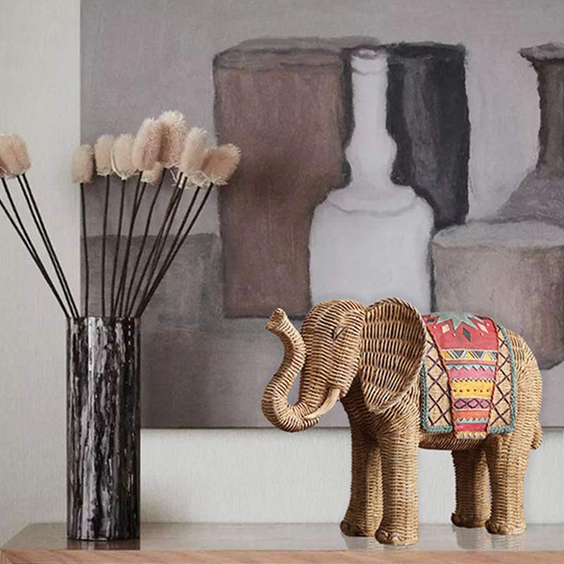 Buddha Stones Elephant Resin Wisdom Wealth Home Decoration - image 4