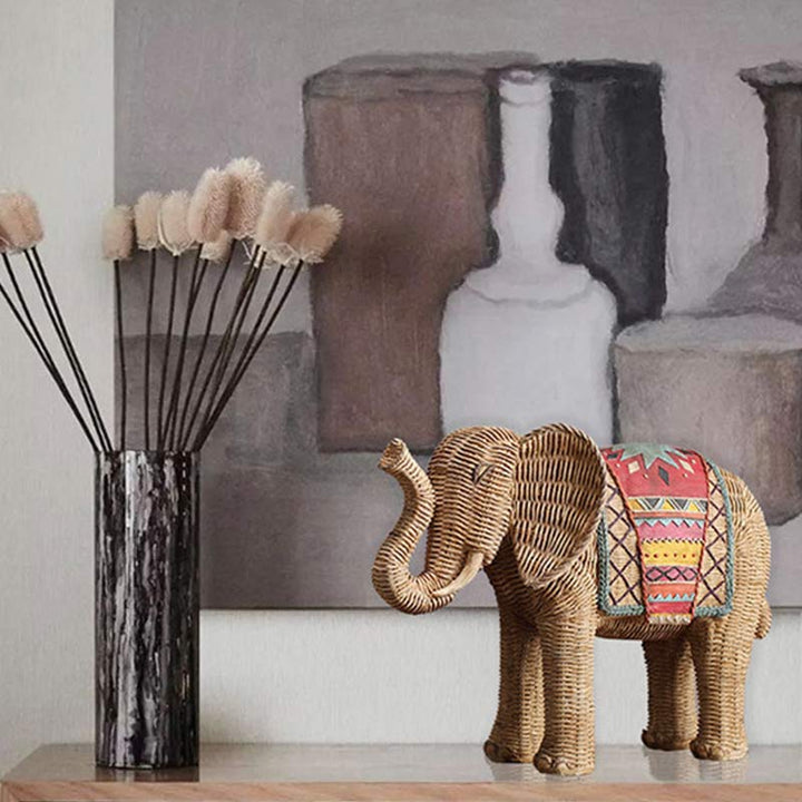 Buddha Stones Elephant Resin Wisdom Wealth Home Decoration - image 4