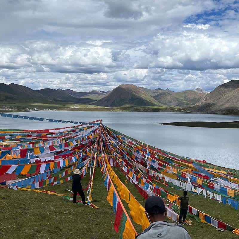 Buddha Stones Tibetan 5 Colors Windhorse Auspicious Outdoor 25 Pcs Prayer Flag - image 2