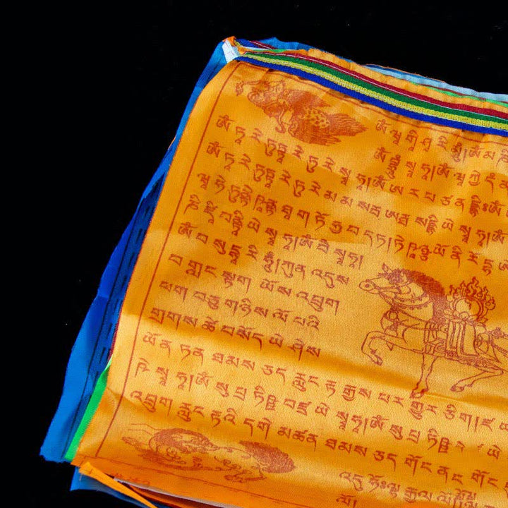 Tibetan 5 Colors Windhorse Blessing Outdoor 20 Pcs Prayer Flag - image 4