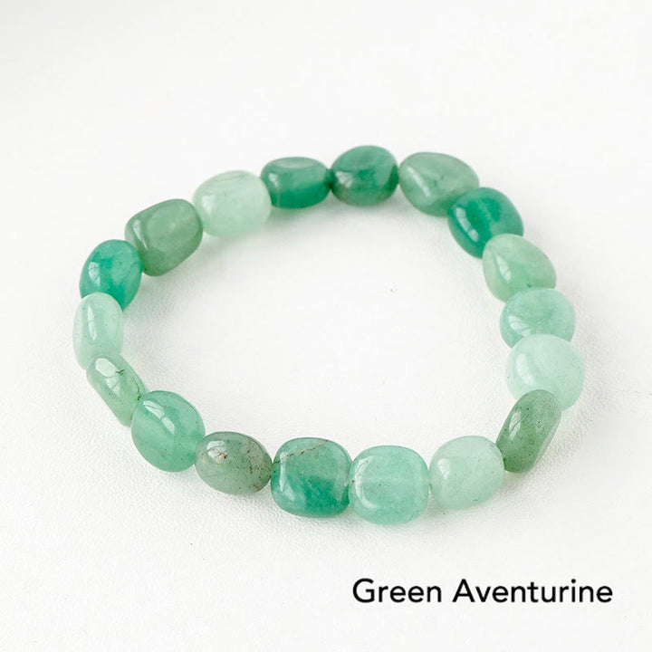 Natural Irregular Shape Crystal Stone Spiritual Awareness Bracelet - Green Aventurine - image 16