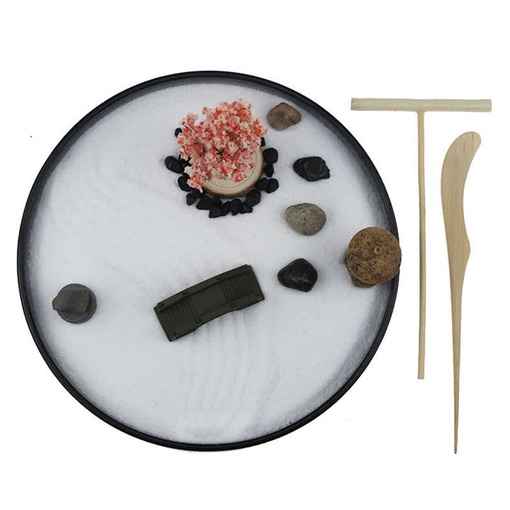 Buddha Stones Tree Small Bridge Landscape Meditation Calm Zen Garden Decoration - image 2