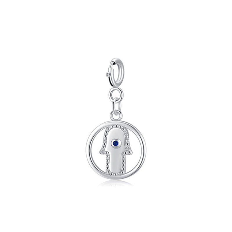 925 Sterling Silver Evil Eye Hamsa Symbol Prosperity Luck Chain Necklace Pendant - HAMSA(Only Pendant) - image 8