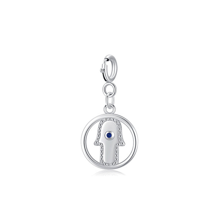 925 Sterling Silver Evil Eye Hamsa Symbol Prosperity Luck Chain Necklace Pendant - HAMSA(Only Pendant) - image 8